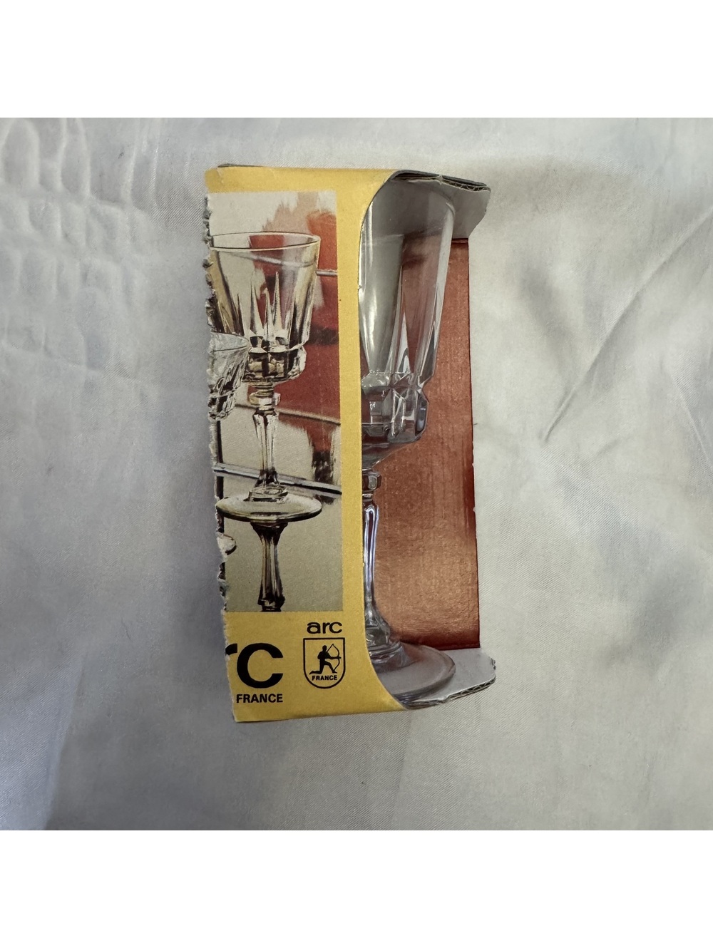 Vintage c. 80s Luminarc France ‘3 Victo’ Cordial Glasses Set of 6 Original Boxes - Picture 2 of 5